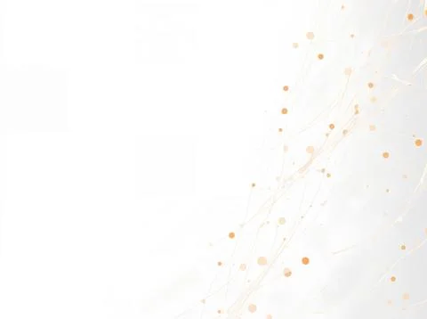 Abstract background with interweaving of colored lines and dots Illustrazione stock