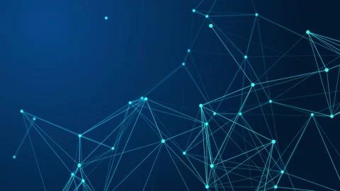 Abstract background with interweaving of lines and dots. Stock Footage 155754572