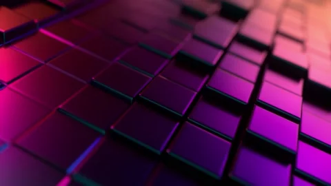 Abstract background with iridescent moving cubic surface. Stock Footage 134419144