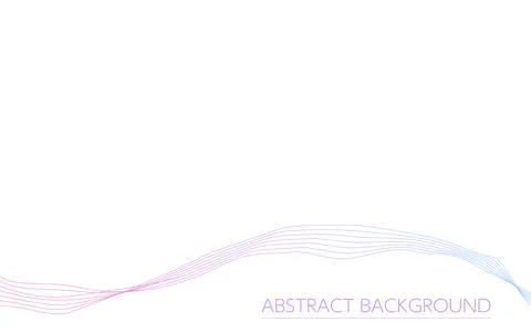 Abstract background with irregularly undulating lines, pink to light blue 库存插图