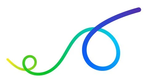 Abstract background with isolated colorful wave gradient curved line. Illustrazione stock