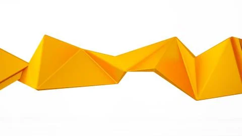 Abstract background with isolated three-dimensional shape with triangles, cry Stock Illustration