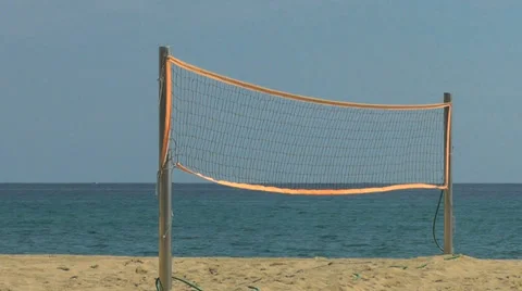 Abstract background isolated volleyball net on a private luxury beach Stock Footage 33172848