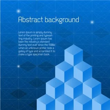 Abstract background with isometric cubes Stock Illustration