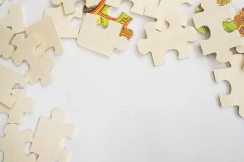 Abstract background jigsaw part decision teamwork concept Stock-Fotos