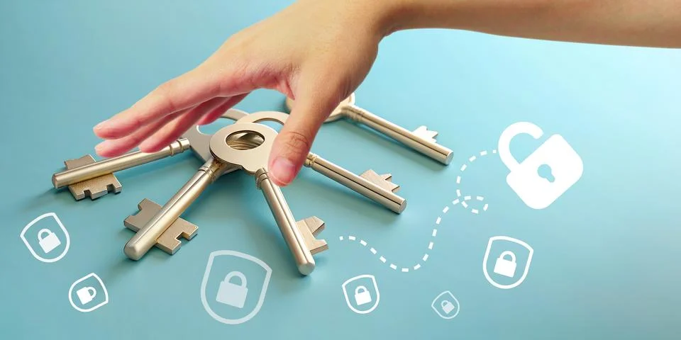 Abstract background. Key concept with risk prevention in business and investment Stock Illustration