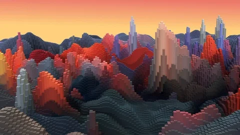 Abstract background, landscape, floor deformation Stock-Footage 120013309