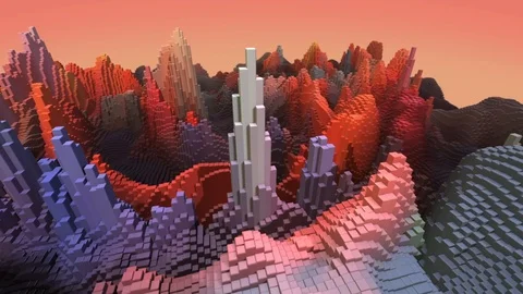 Abstract background, landscape, floor deformation Stock-Footage 120013364