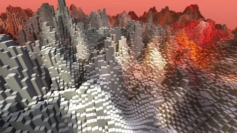 Abstract background, landscape, floor deformation Stock-Footage 120013678