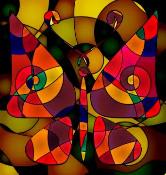 Abstract background large butterfly Stock Illustration