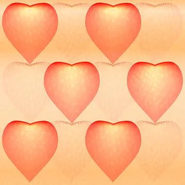 Abstract background of large hearts for the design of cards, invitations, g.. 스톡 일러스트