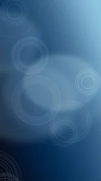 Abstract background with layered blue circular rings, soft gradients, and s.. Illustrazione stock