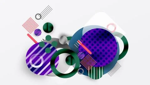 Abstract background - layered geometric shapes with smooth gradients and Stock Illustration