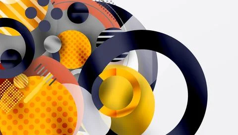 Abstract background - layered geometric shapes with smooth gradients and イラスト素材