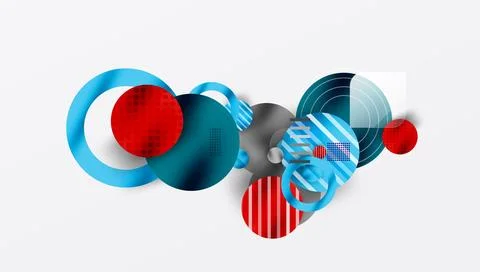 Abstract background - layered geometric shapes with smooth gradients and Stock Illustration