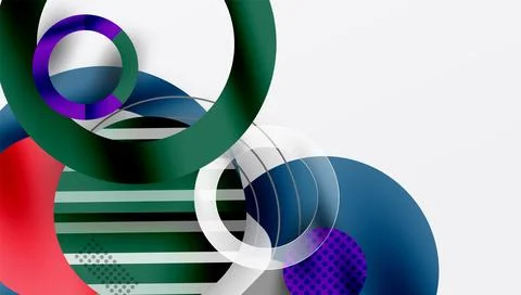 Abstract background - layered geometric shapes with smooth gradients and Illustrazione stock