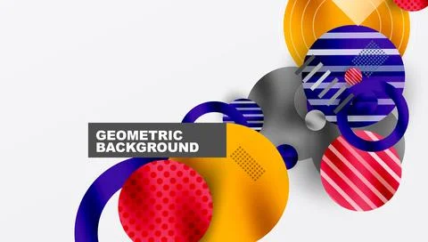 Abstract background - layered geometric shapes with smooth gradients and Stock Illustration