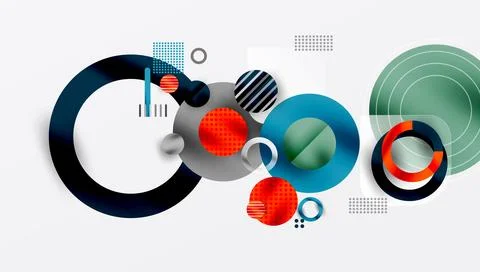 Abstract background - layered geometric shapes with smooth gradients and イラスト素材