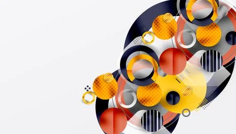 Abstract background - layered geometric shapes with smooth gradients and Stock Illustration