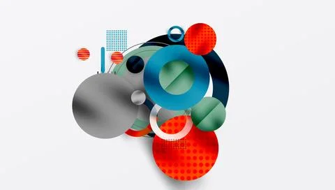 Abstract background - layered geometric shapes with smooth gradients and Stock Illustration