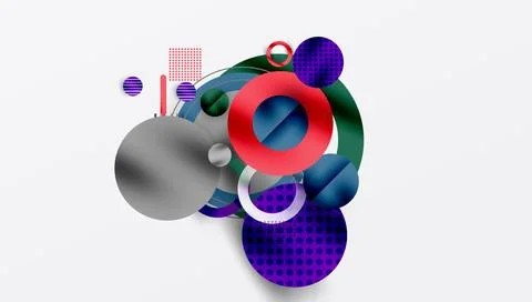 Abstract background - layered geometric shapes with smooth gradients and Illustrazione stock