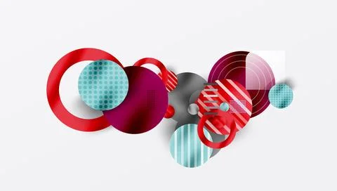 Abstract background - layered geometric shapes with smooth gradients and Illustrazione stock