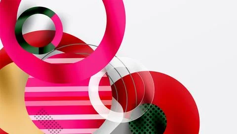 Abstract background - layered geometric shapes with smooth gradients and tr.. Stock Illustration