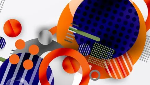 Abstract background - layered geometric shapes with smooth gradients and tr.. Stock Illustration
