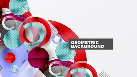 Abstract background - layered geometric shapes with smooth gradients and tr.. Stockillustratie
