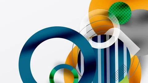 Abstract background - layered geometric shapes with smooth gradients and イラスト素材