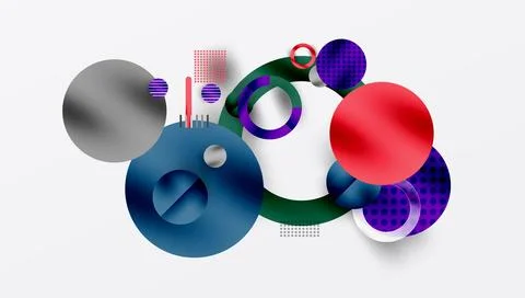 Abstract background - layered geometric shapes with smooth gradients and Stockillustratie