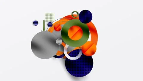 Abstract background - layered geometric shapes with smooth gradients and Stock Illustration