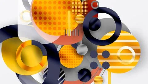 Abstract background - layered geometric shapes with smooth gradients and イラスト素材