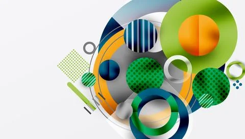 Abstract background - layered geometric shapes with smooth gradients and イラスト素材