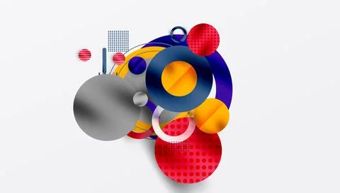 Abstract background - layered geometric shapes with smooth gradients and Stock Illustration