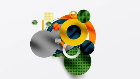 Abstract background - layered geometric shapes with smooth gradients and イラスト素材