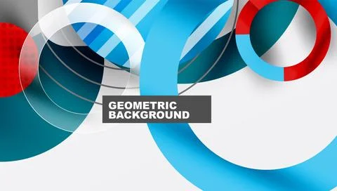 Abstract background - layered geometric shapes with smooth gradients and Stockillustratie