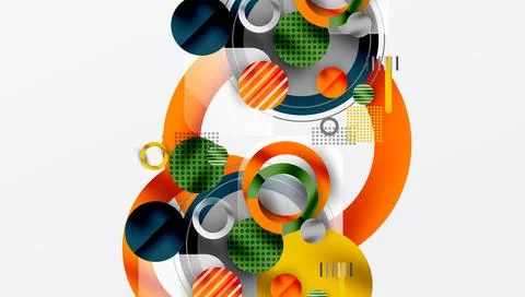 Abstract background - layered geometric shapes with smooth gradients and イラスト素材