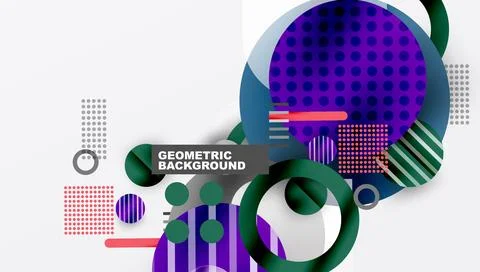 Abstract background - layered geometric shapes with smooth gradients and イラスト素材