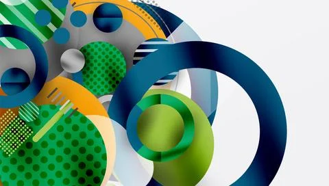 Abstract background - layered geometric shapes with smooth gradients and イラスト素材