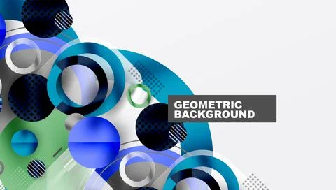 Abstract background - layered geometric shapes with smooth gradients and Stockillustratie