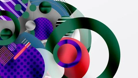 Abstract background - layered geometric shapes with smooth gradients and イラスト素材