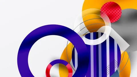 Abstract background - layered geometric shapes with smooth gradients and 스톡 일러스트