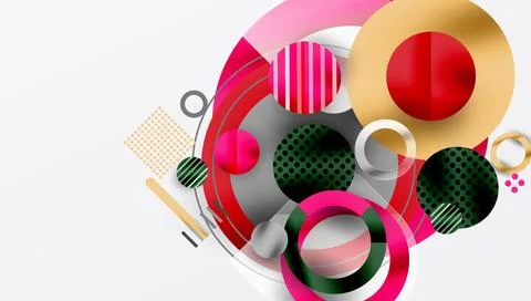 Abstract background - layered geometric shapes with smooth gradients and 스톡 일러스트