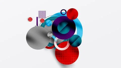 Abstract background - layered geometric shapes with smooth gradients and イラスト素材