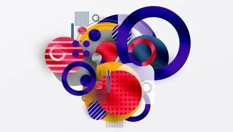 Abstract background - layered geometric shapes with smooth gradients and イラスト素材