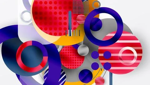 Abstract background - layered geometric shapes with smooth gradients and 스톡 일러스트