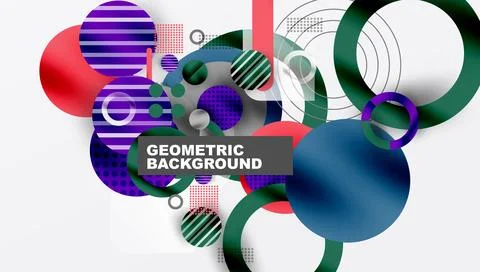 Abstract background - layered geometric shapes with smooth gradients and 스톡 일러스트