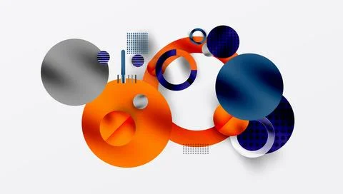 Abstract background - layered geometric shapes with smooth gradients and イラスト素材