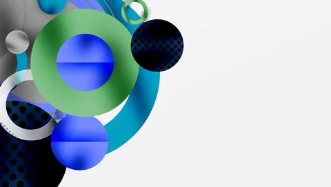 Abstract background - layered geometric shapes with smooth gradients and Stockillustratie